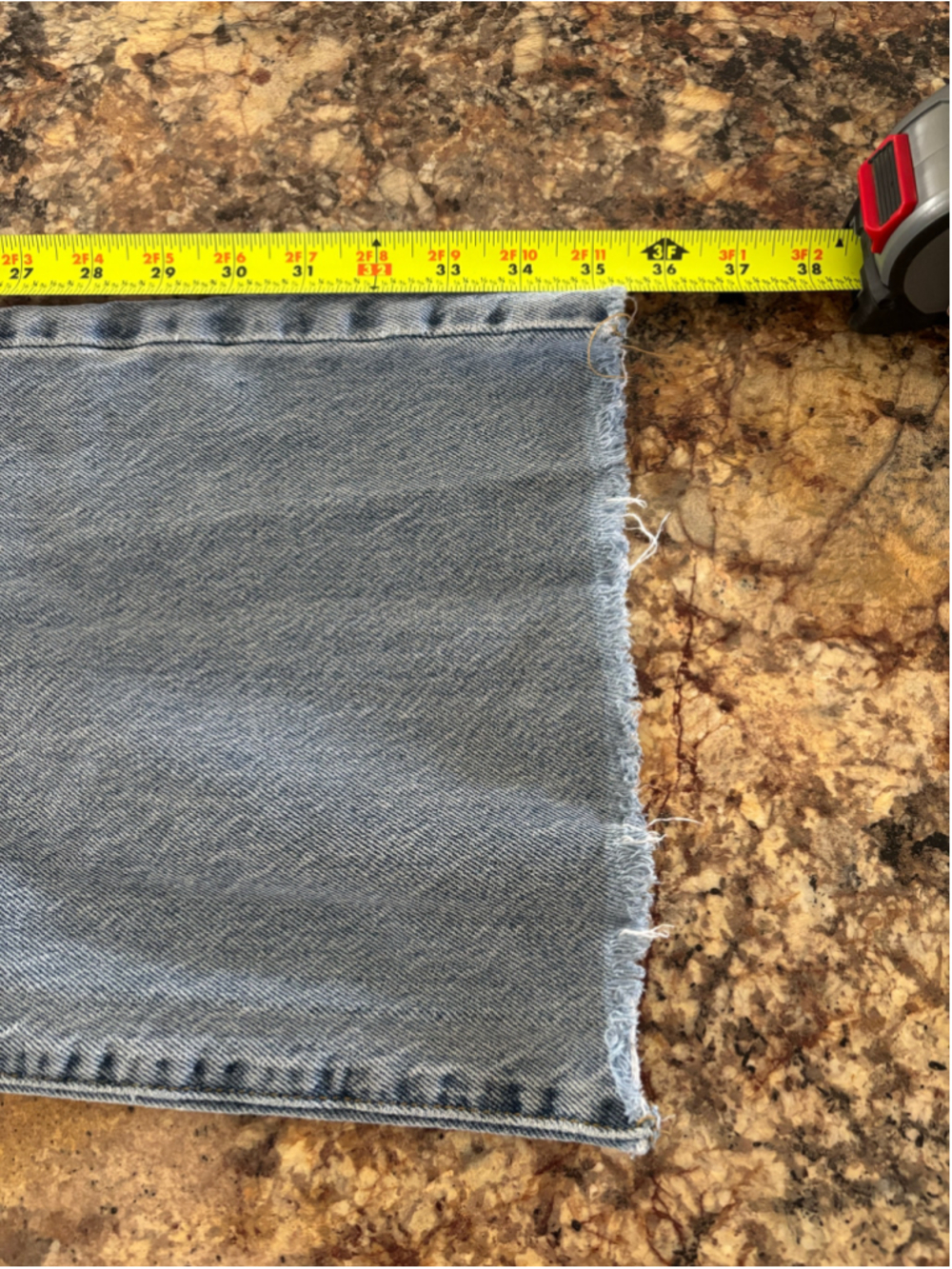 Women's PacSun Flare Jeans Size 23 Blue Raw Hem - Picture 6 of 7